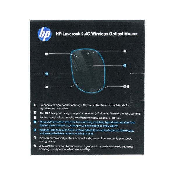 Mouse Wireless HP Laverock 2.4G Optical Mouse BT Wireless
