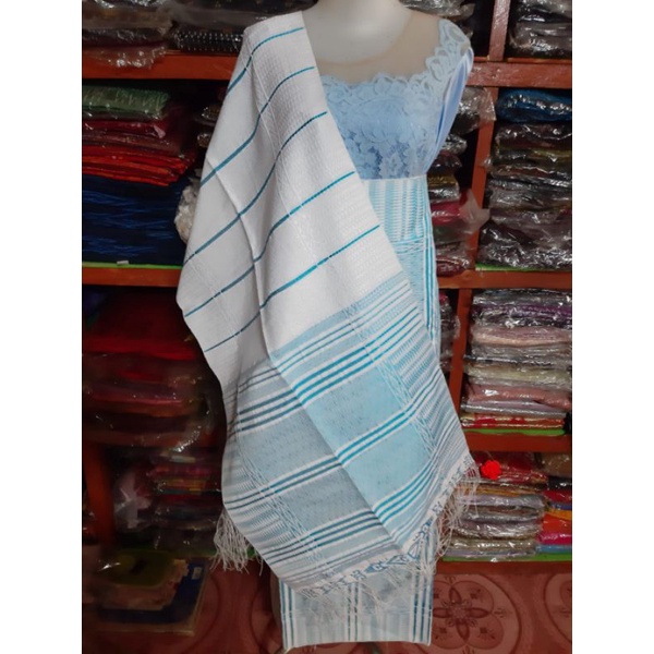 SONGKET ICCOR MOROR WARNA BLUE ICE