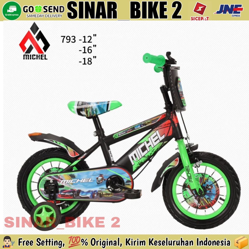 Sepeda Anak BMX MICHEL BLAZE 793 Ukuran 12 ,16 &amp; 18 Inch