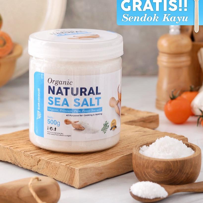 

۞ Sea Salt Pure Organic Garam Laut Alami Premium Natural Asli 100% / Seasalt Fine Grain Organik non GMO Garam Mpasi Halus Ω