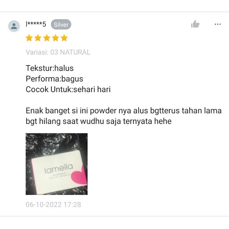 BEDAK TABUR LAMEILA | ADA CERMINNYA | OIL CONTROL