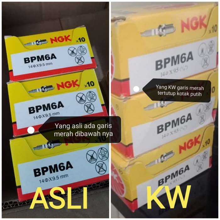 best seller] busi mesin potong rumput chainsaw sprayer 2 tak NGK BPM6A NGK ASLI