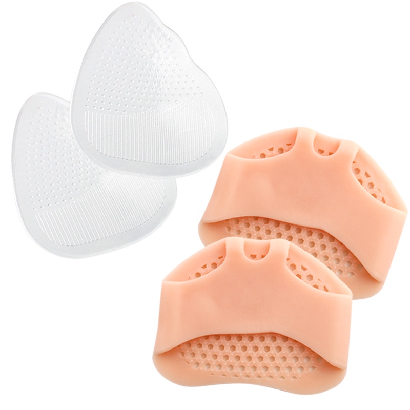 Alas Kaki Sepatu Silicone Gel Anti Slip 2 PCS Shock Absorb Insoles - Cream