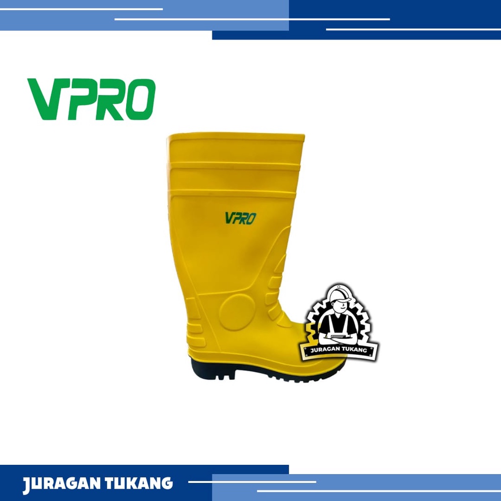 Terlaris Sepatu Safety Boot Karet Ujung Besi Vpro Rubber Shoes Ap