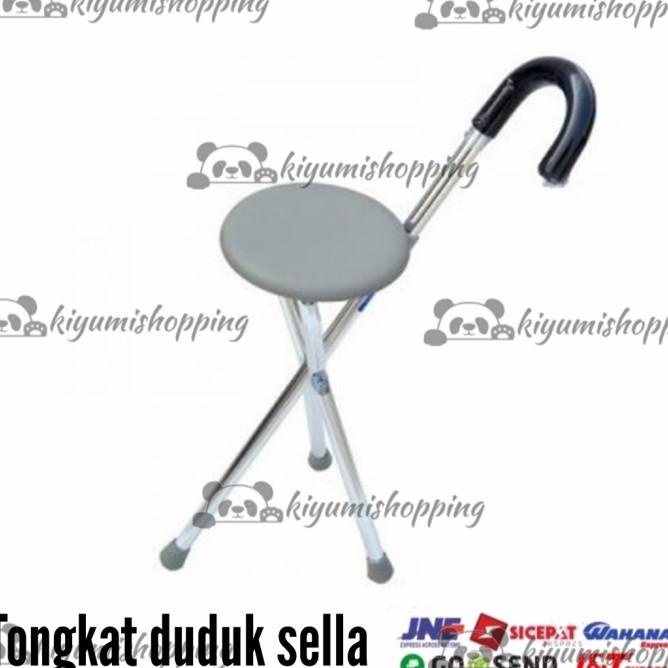 Tongkat Duduk Merk Avico - Kursi Tongkat Lipat - Kursi Sholat Lansia