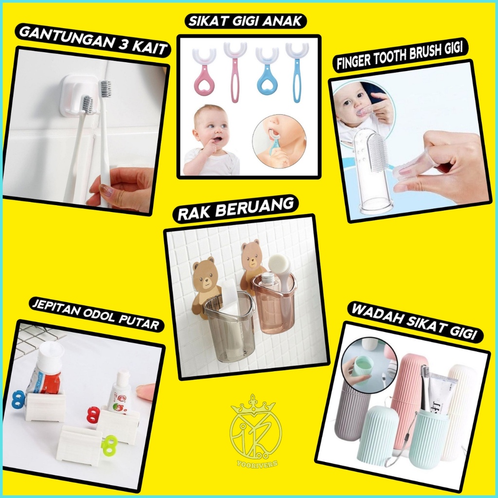 Set Paket Sikat Gigi Bayi Anak 1 tahun Paket Lengkap Tempat Sikat Gigi Wadah Odol Gigi Botol Sikat G