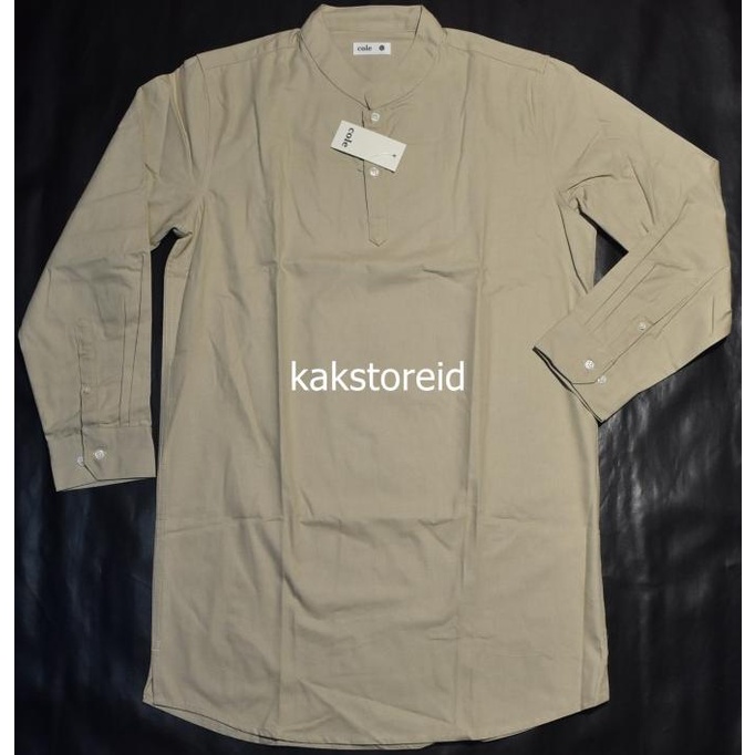 TERBARU Baju Muslim Koko Pria Lengan Panjang COLE Khaki COC 107 ORIGINAL /BAJU KOKO PRIA/BAJU KOKO D