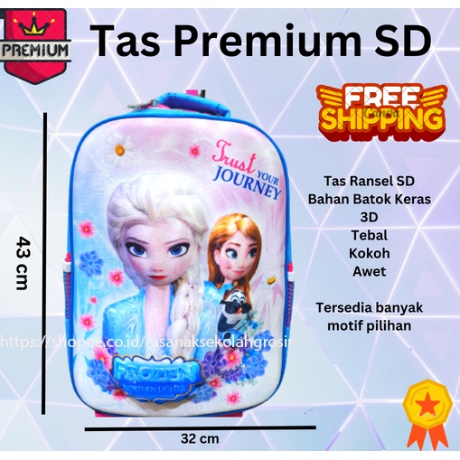 IMPORT ~ SIZE SD Tas Ransel  Sekolah Anak SD Karakter Tas Sekolah anak EMBOS Perempuan tas cewe IMPORT unicorn kuda pony LOL helo kity tsum