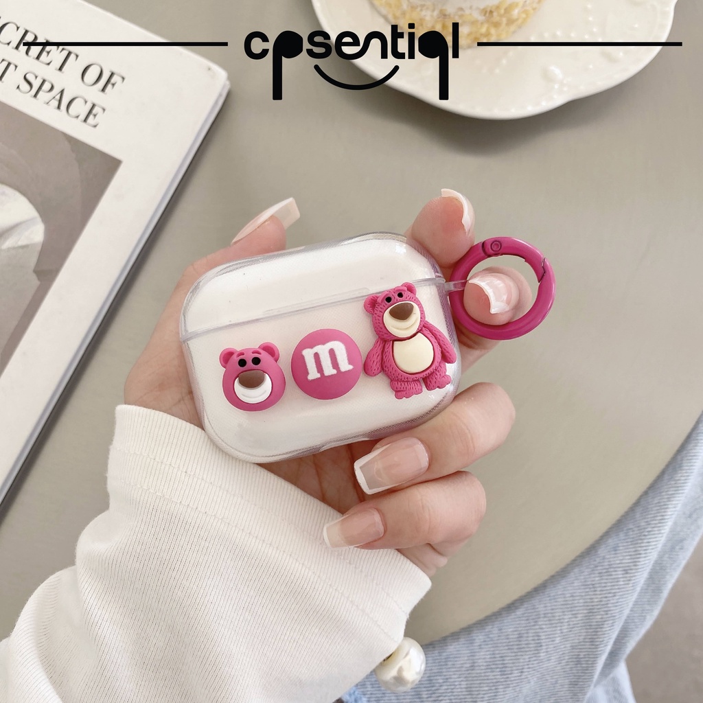 COD Case Airpods Gen 1/2 Gen 3 Pro Inpods 12 i12 3D Model Toy Story | Semi Transparan Biru Pink Cartoon Airpods Case with Free Round Hook| Protection Casing Premium | Soft case Silicone Premium dengan Gantungan Bulan