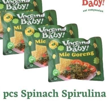 ➫ Vegan Baby mie goreng bayam spirulina 4pcs ✧