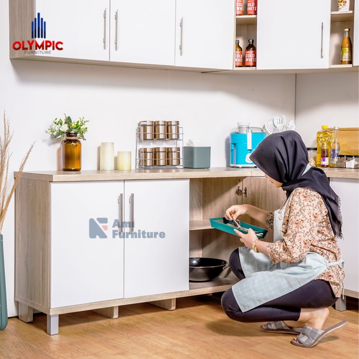 Rak Dapur Kitchen Set Rak Dapur Bawah Kitchen Kabinet 3 Pintu Kbt Mille Olympic