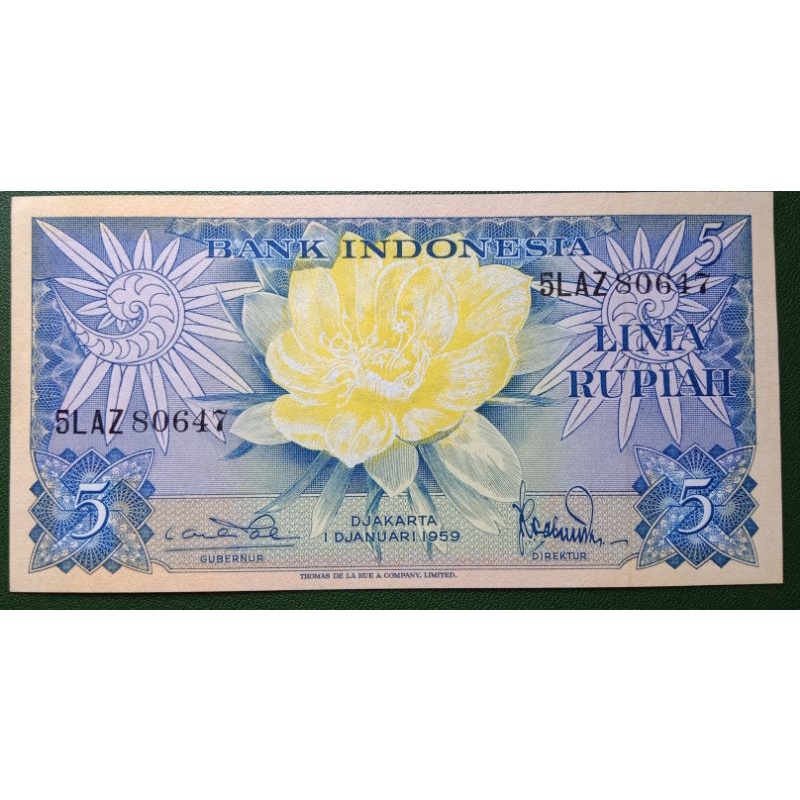 bunga 5rupiah thn 1959