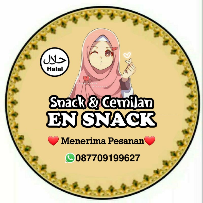 

(MINIMAL ORDER 100 PCS) STIKER PRODUK KEMASAN SNACK / CEMILAN / MAKANAN RINGAN WARNA COKLAT