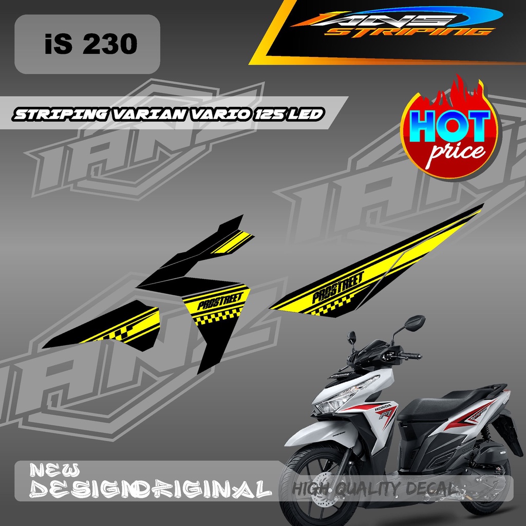 NEW DECAL STRIPING VARIO 125 LED SERIES PROSTREET RACING KONSEP / DECAL VARIO 125 LED CUSTOM WARNA / STIKER KERETA VARIO 125 LED IS230