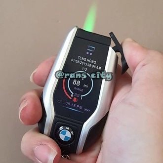 Korek Api Unik Model Kunci Mobil BMW Dengan Lampu LED Dan Gantungan Kunci Ada Logo MOBIL