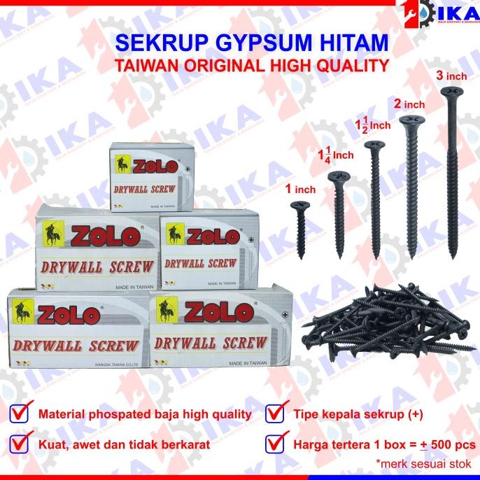 Sekrup gipsum / skrup gypsum 2 inch Zollo / baut palu made Taiwan