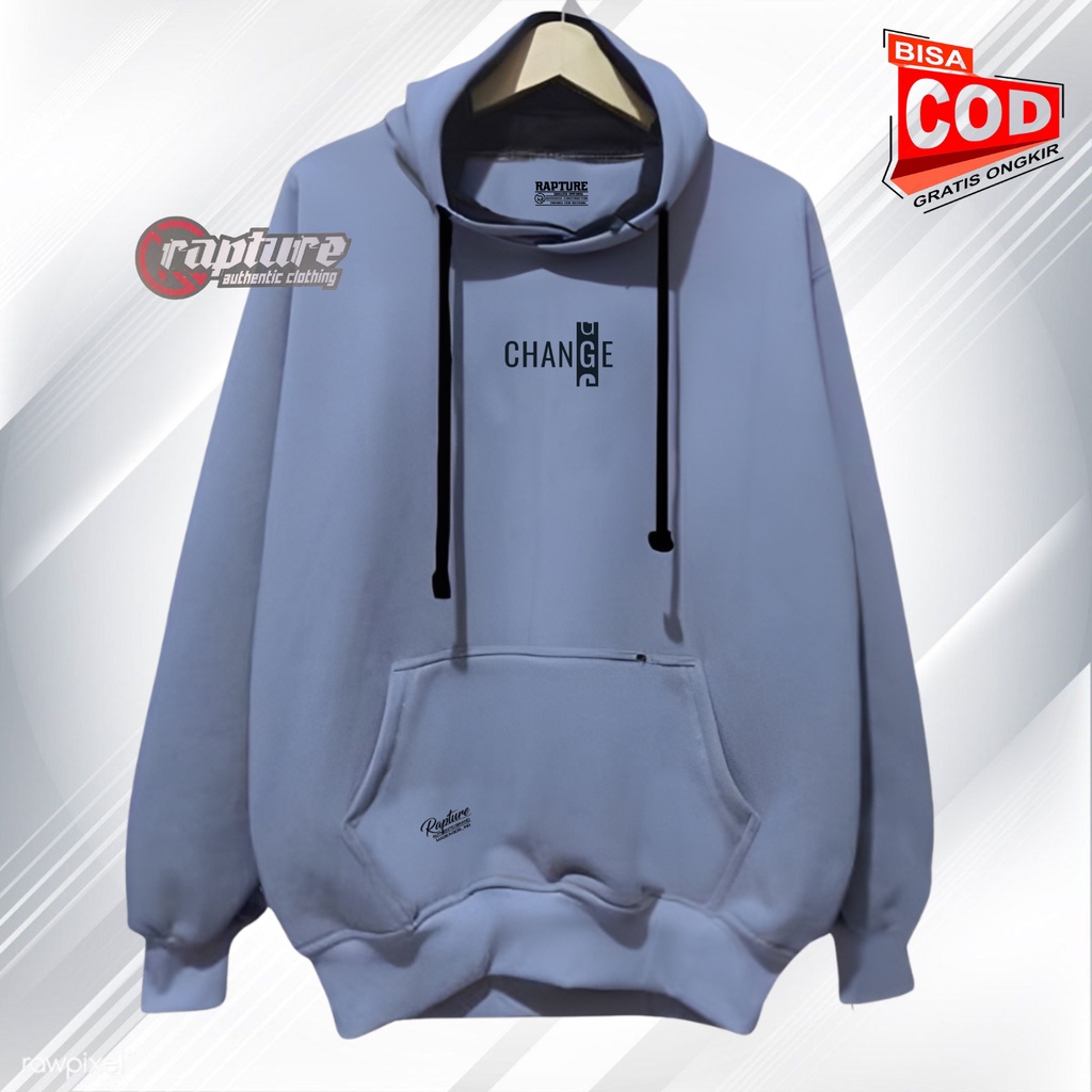 Hoodie Sweater Pria Distro Warna Abu Paralon Hodi MUrah Jaket Tebal Authentic Bahan Fleece Terbaru 2023 keren Hodie Unisex Switer Hode Denim Sablon List Change Cowok Terpopuler Aesthetic Original Hudi Jumbo Rapture Clothing Hudie Premium Brand Lokal M-XXL