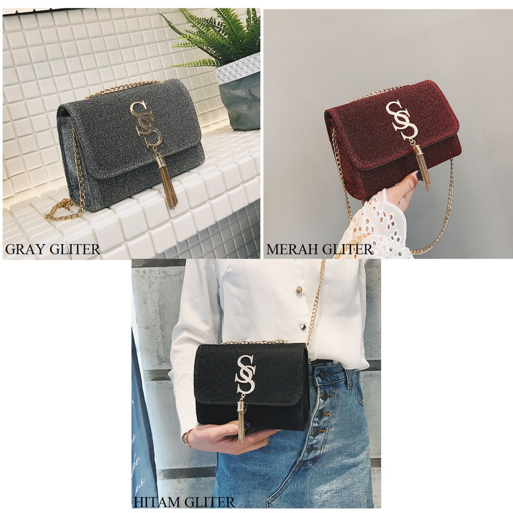 FYGALERY FYG1153 Tas Selempang Tas Rantai Mini Tas Fashion Wanita Sling Bag Murah