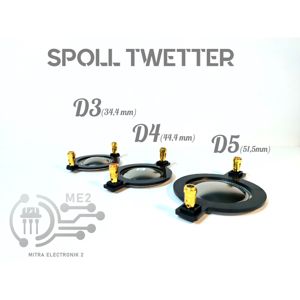 Spool Tweeter D3 34,4mm Spul Twiiter D4 44,4mm Spoll Tweter D5 5401 Plus Bidding Post Pencet Pangkon