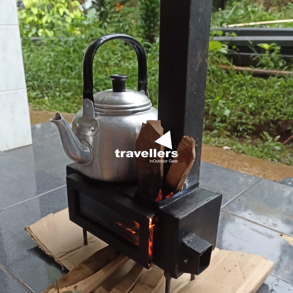 Rocket Stove Kayu Kompor Camping Bushcraft Travellers