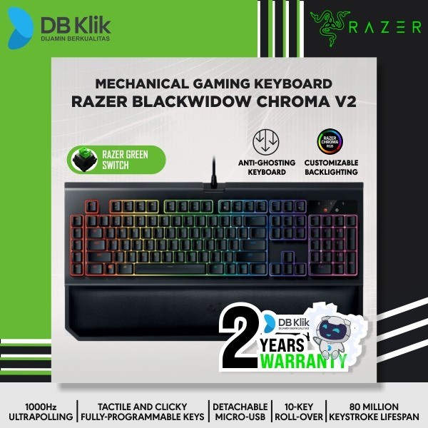 Keyboard Gaming RAZER BlackWidow Chroma V2 Mechanical | Green Switch