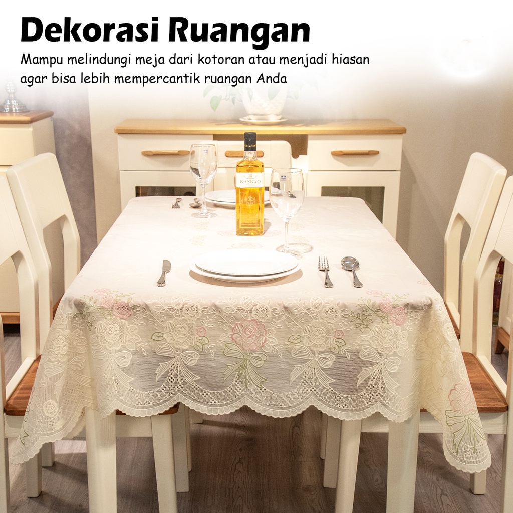 NEW!!! - Taplak Meja Makan Vintage Minimalis Multifungsi Bahan PVC Ukuran 140cmx90cm - D43-C