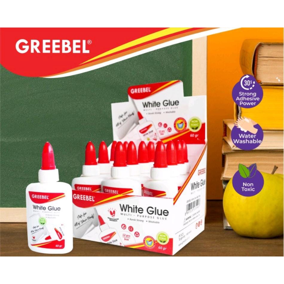

Greebel White Glue 60gr 40gr Lem putih serbaguna