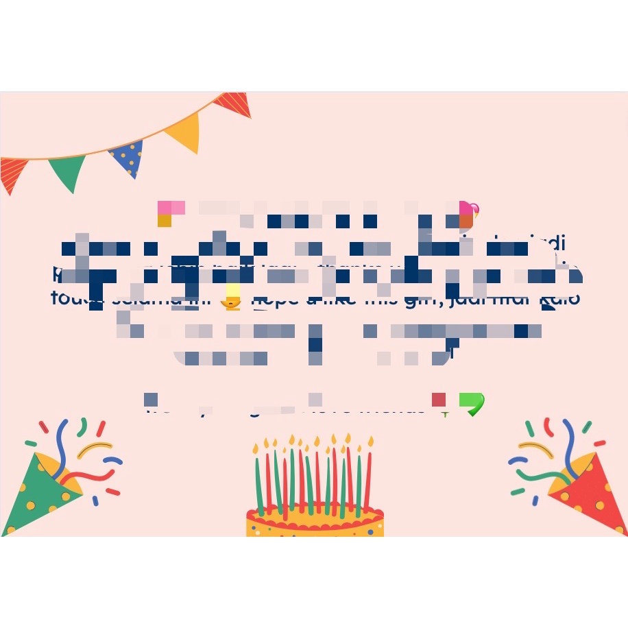 

[URRICEGURLS] TAMBAHAN KARTU UCAPAN/BIRTHDAY CARD