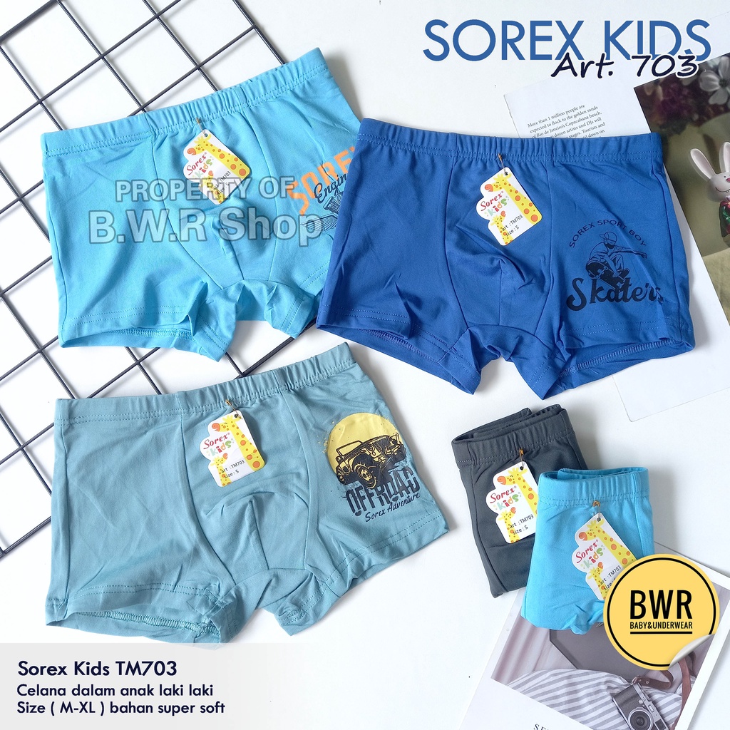 CD Boxer Sorex Boys TM 703 Engine / Celana Dalam Anak Laki Laki Super Soft Tm703 | Bwr