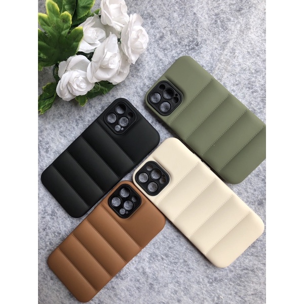 NEW LUXURY PUFF CASE - SOFT CASE FULLCOVER - CASE FOR IPHONE 11 PRO, 11 PROMAX, 12 PRO , 12 PROMAX, 