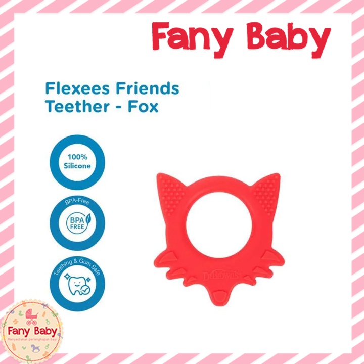 DR BROWN'S BABY TEETHER FOX &amp; ELEPHANT / GIGITAN BAYI