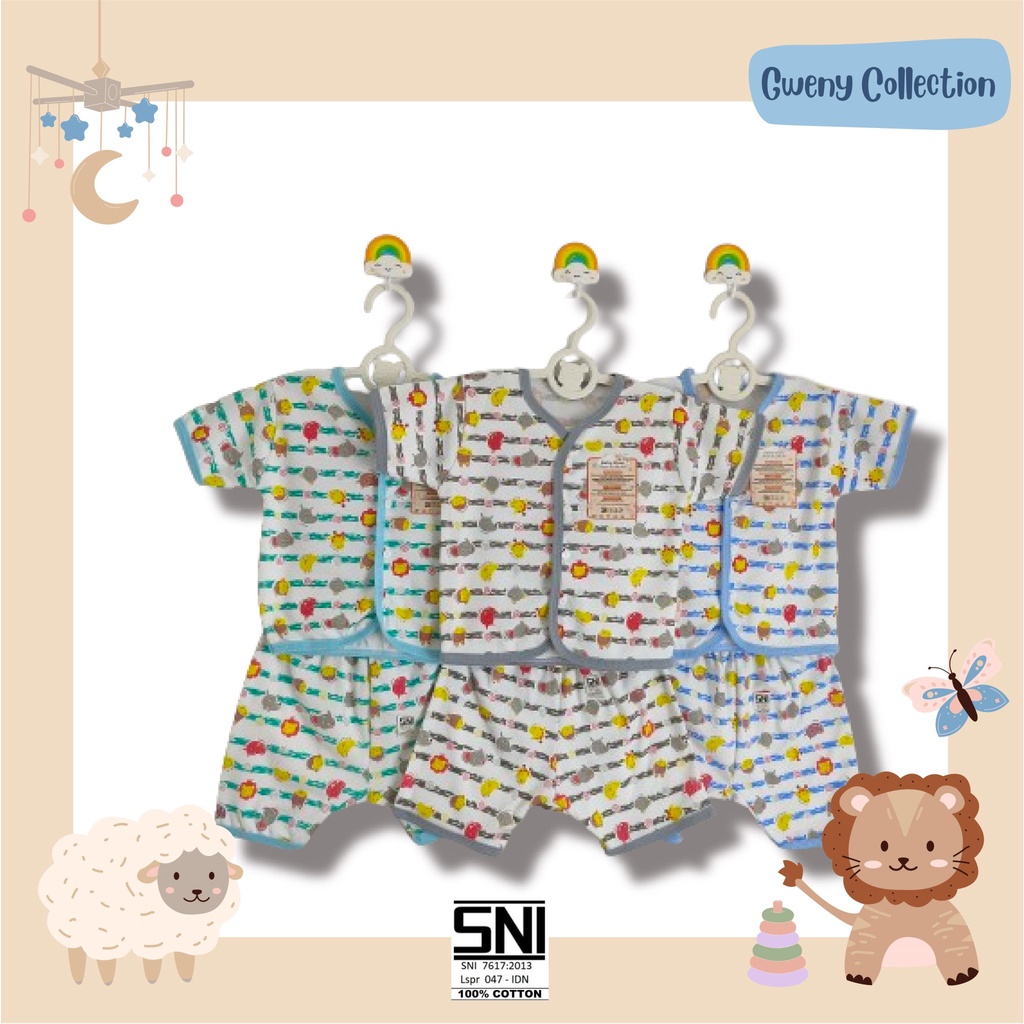 SETELAN BAJU BAYI TAMPA LENGAN UNISEX COTTON BABY GLOW