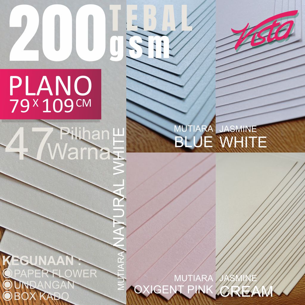 

Kertas jasmine plano pink putih biru undangan backdrop paper flower bunga lora flamingo kerajinan