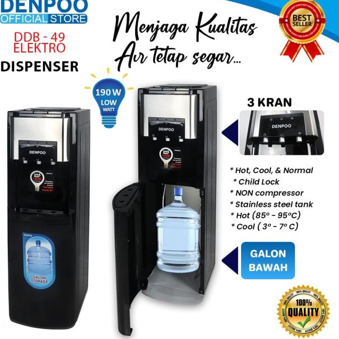 Denpoo Ddb 49 Dispenser Galon Bawah Pipa Stainless Steel (Free Juicer)