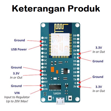 [HAEBOT] NodeMCU V3 LoLin LUA ESP8266 ESP-12 Driver IoT Module Node MCU Wireless Internet ESP 12E ch340g RC Remote Control Mobil Robot Arduino