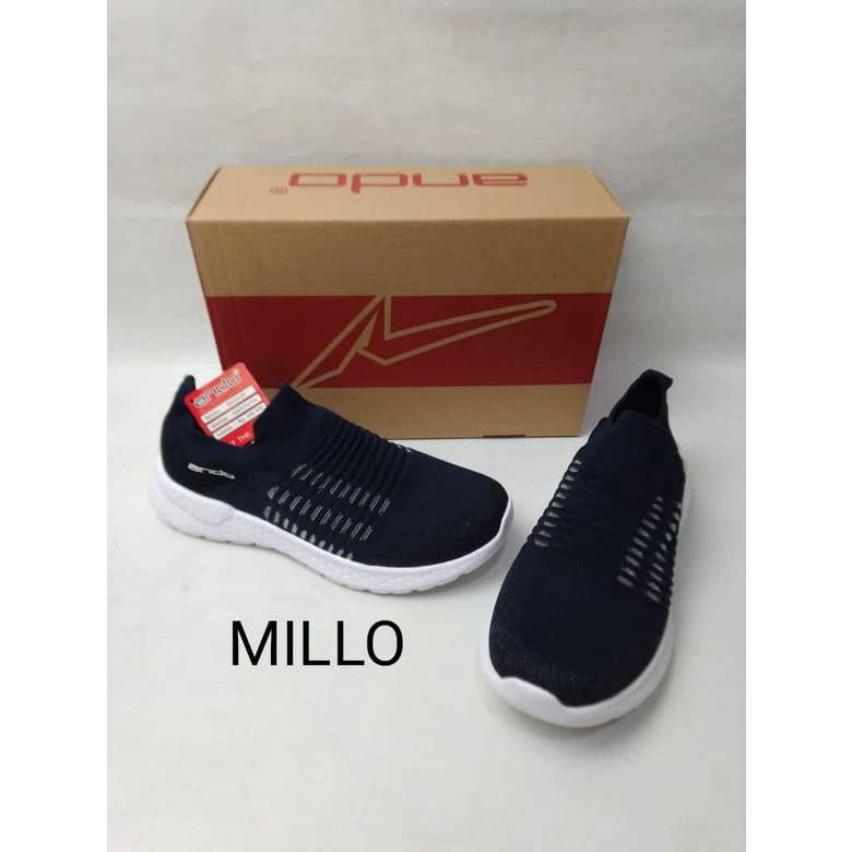 Ando sepatu  slipon pria model Milo size 39-43