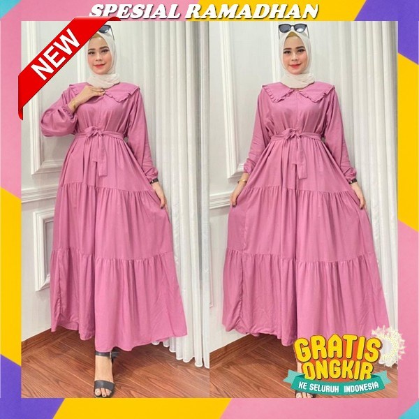 Gamis Wardah Dress Muslim Wanita Premium Import Terbaru 2023 Kekinian Gamis Syari Bahan Ceruty Babyd