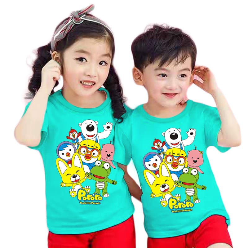 pakaian kaos anak PORORO UNISEX laki/perempuan