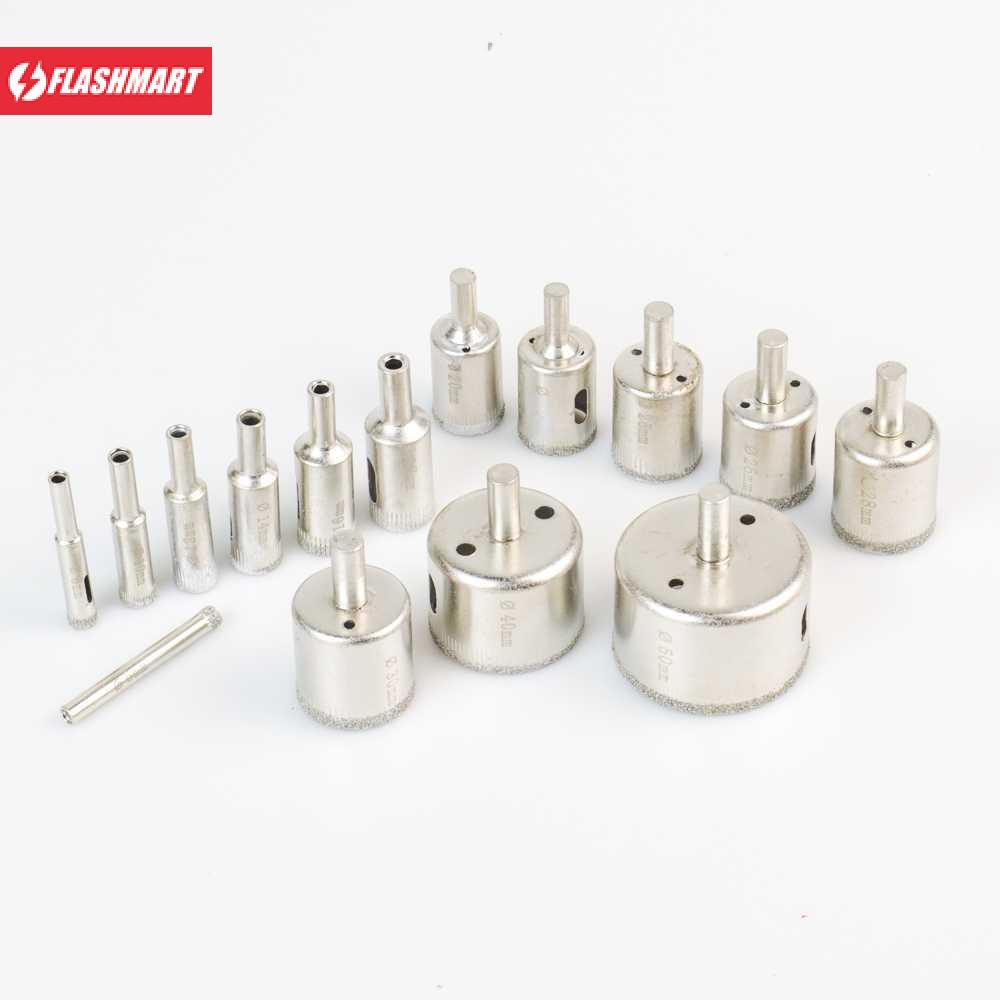 Flashmart Mata Bor Diamond Coated Hole Saw Drill Bit 6mm-50mm 15 PCS - GJ0105