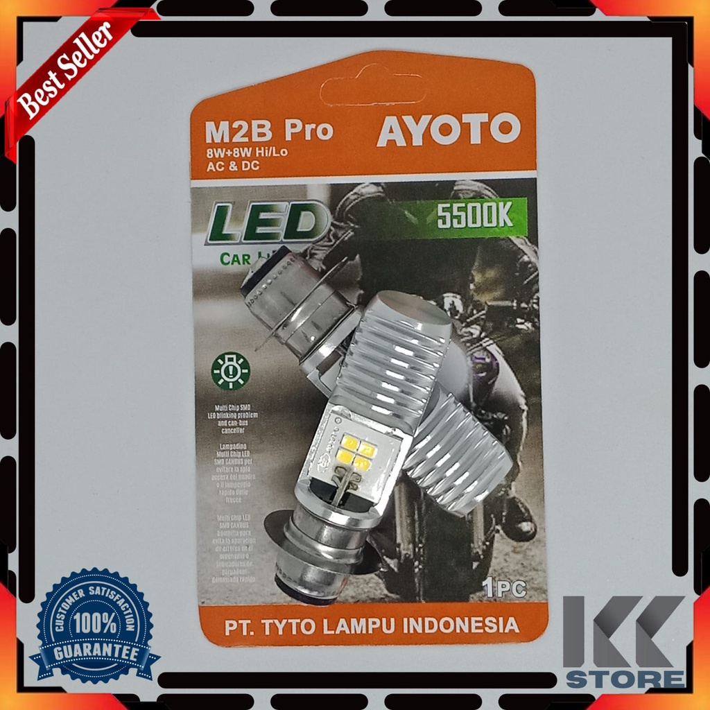 Lampu motor led motor bebek/matic AYOTO M2B PRO AC/DC