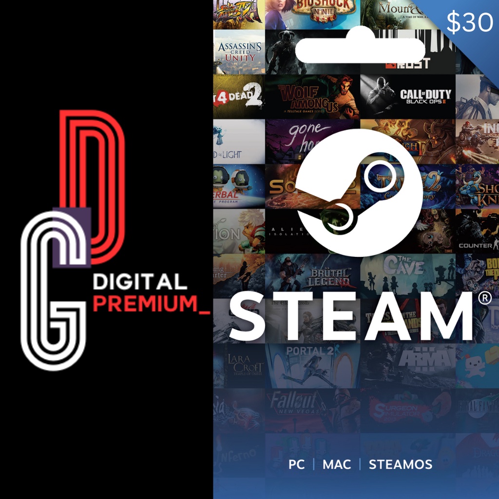[$30] STEAM WALLET CODE USD $30(GLOBAL) Swc - NO EXP