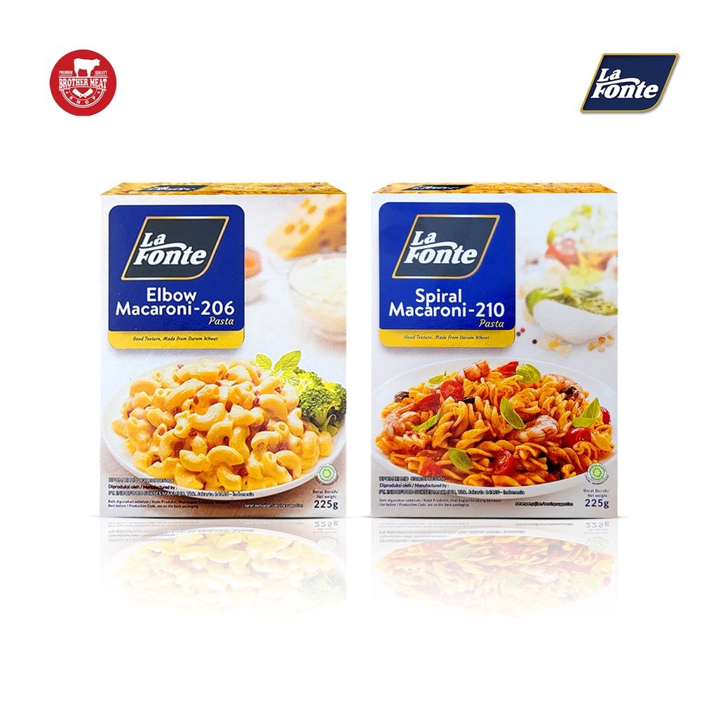 La Fonte Pasta Macaroni 225gr, Halal