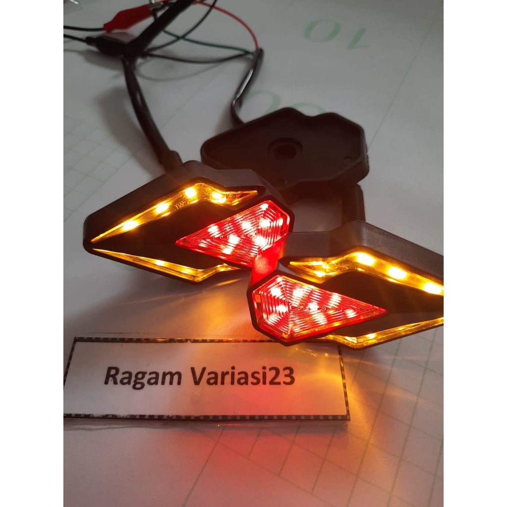 Lampu Sen Sein Tempel Led Running Senja Motor Lampu Sein Motor Cbr 150r R15 V3 Vixion Ninja RR Gsx D