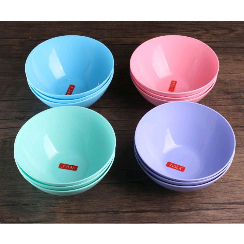 Mangkok Plastik Kecil Viola Olivia Warna Pelangi Mangkok Kobokan