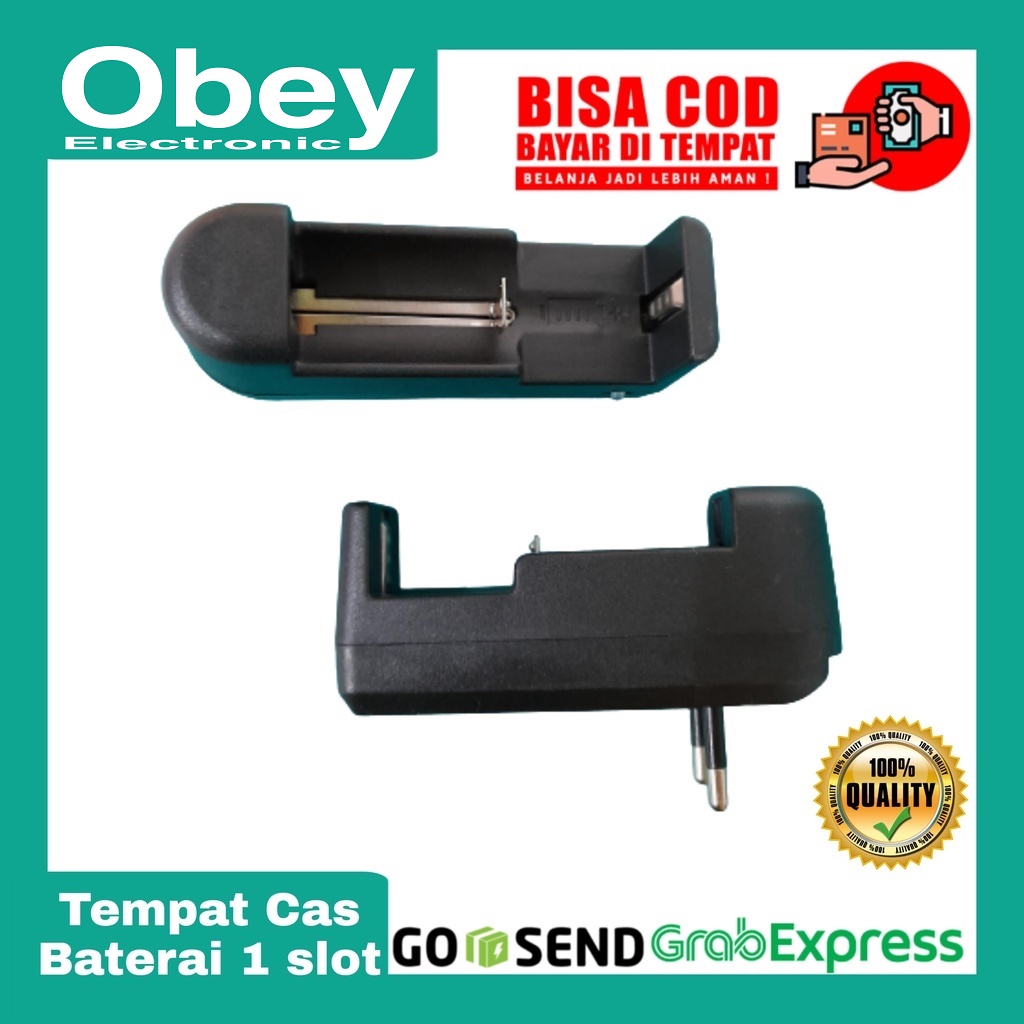 Charger Baterai 18650 Batok Adapter Untuk Batre Cas Li Ion 3,7v Senter VDR