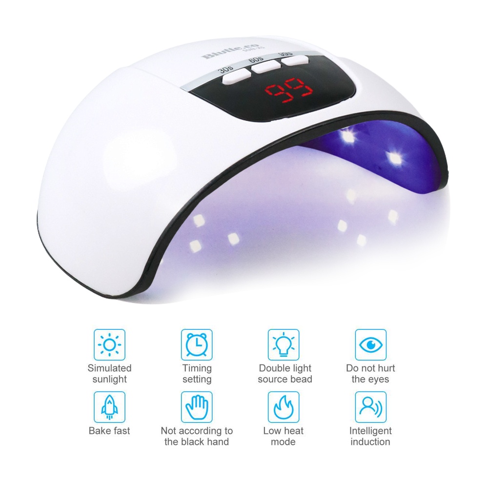 Biutte.co Pengering Kutek Kuku UV LED Nail Dryer 54W Sun X5