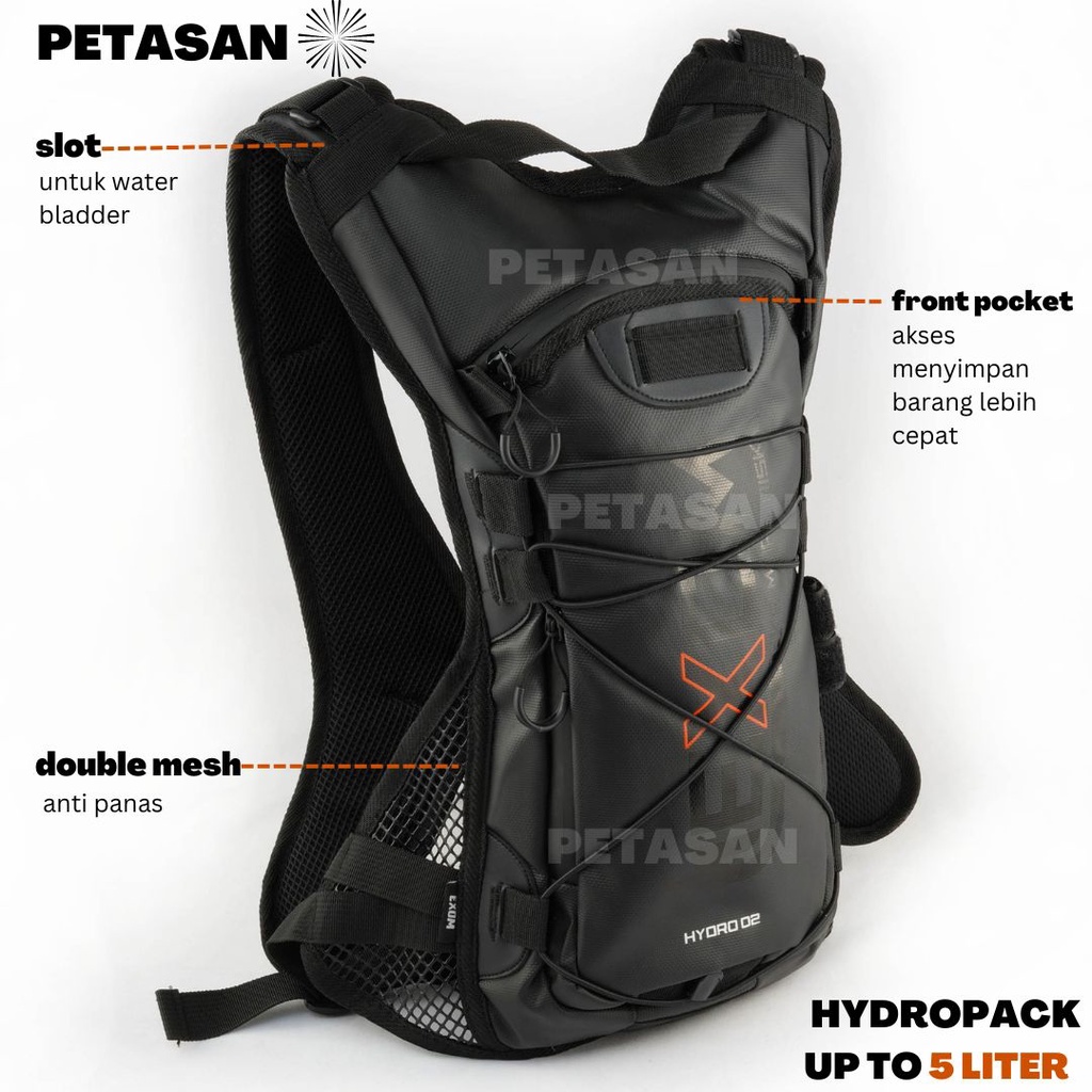 PTS - PHANTOM - EXOM SPORT HYDRATION 5 LITER WATERPROOF HYDRO 0.2 - TAS TOURING - TAS SEPEDA - TAS HYDROPACK -  TAS OUTDOOR