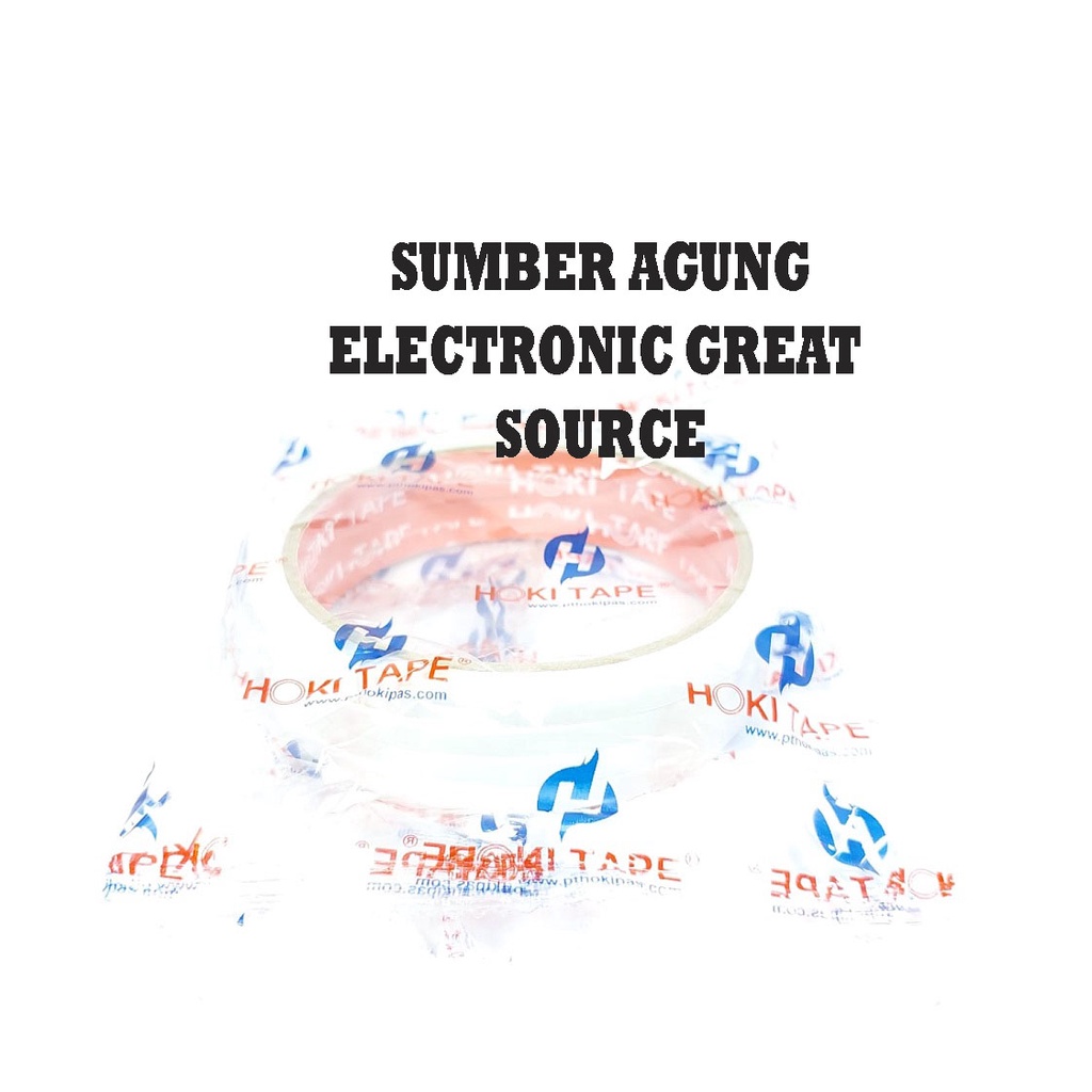 Isolasi Bolak Balik Kertas Solasi Double Tape 1inch Tanggung Hoki DBT Tissue Hoki Uk610