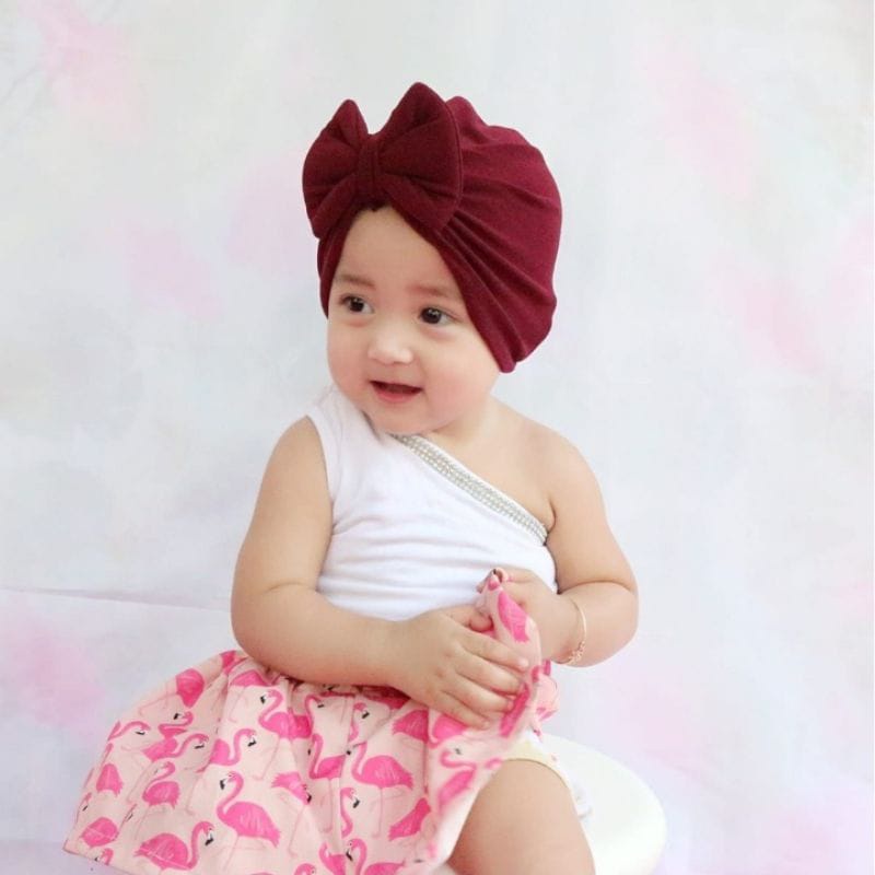 ARJUNA Turban Bayi Pita Kupu Kupu / Ciput Baby Newborn / Topi Anak Perempuan / Turban Kupluk Bayi