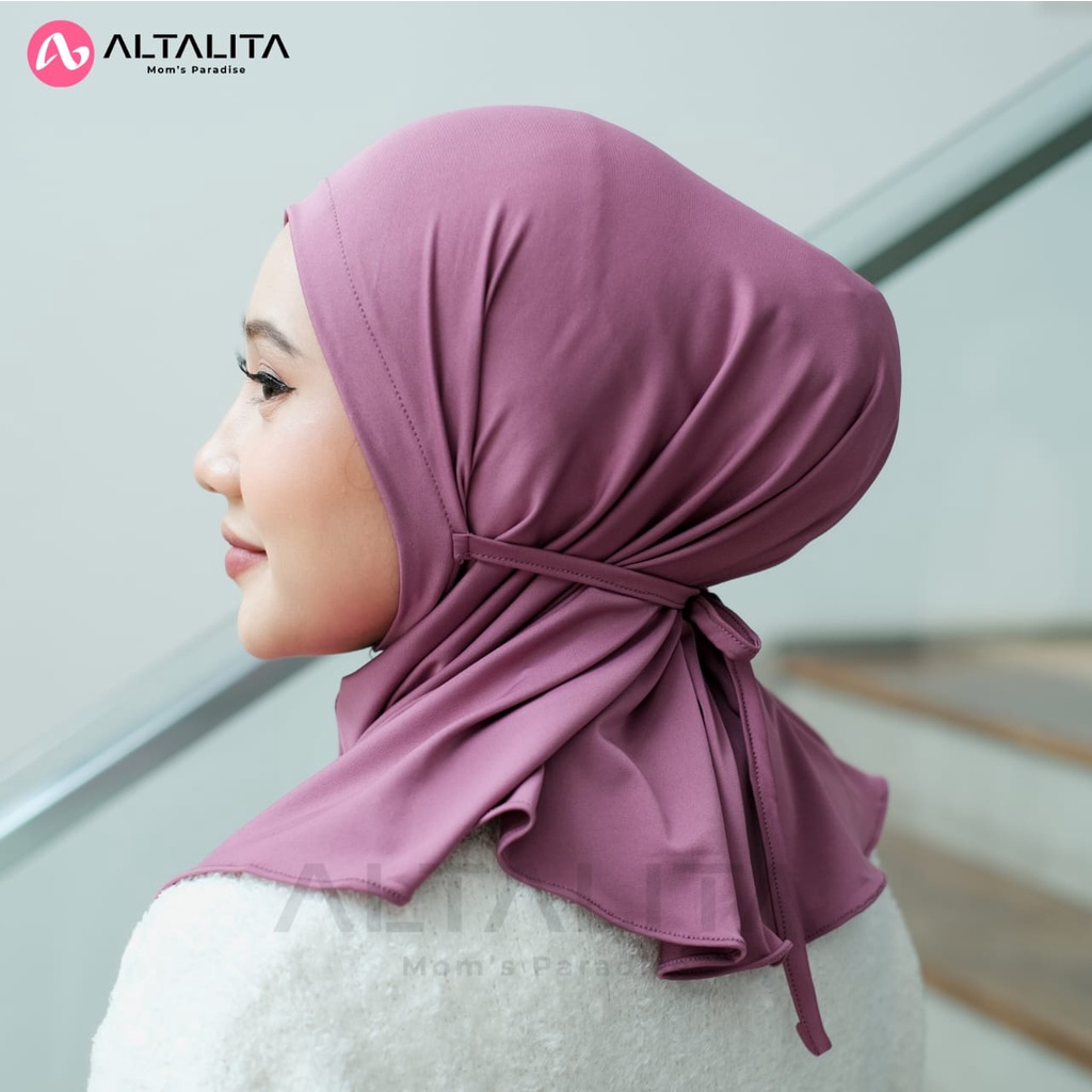 Altalita - Hijab Instan Tali Nyta Non Pet Kerudung Bergo Sport Non Pad Bahan Jersey Premium Cocok Untuk Olahraga Volly Futsal Senam dan Sehari-Hari